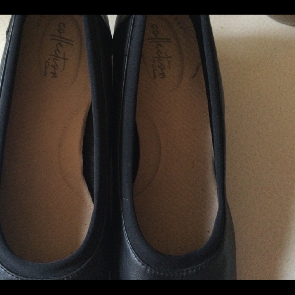 Clark’s Chartli Fame Black Leather Pumps 10W